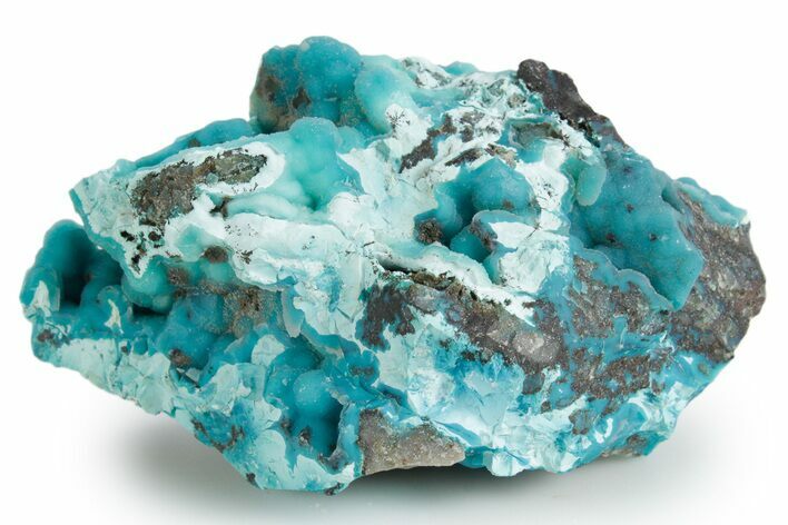 Brilliant Teal Botryoidal Chrysocolla - DR Congo #347452
